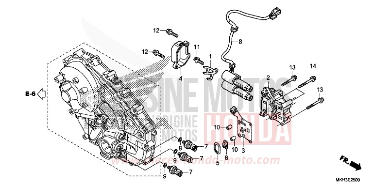 LINEAR SOLENOID for X-ADV 750 VICTORY RED (R334) from 2017